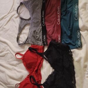 Women's Intimates Set - Calvin Klein and Nautica  - Red, Black, Purple
